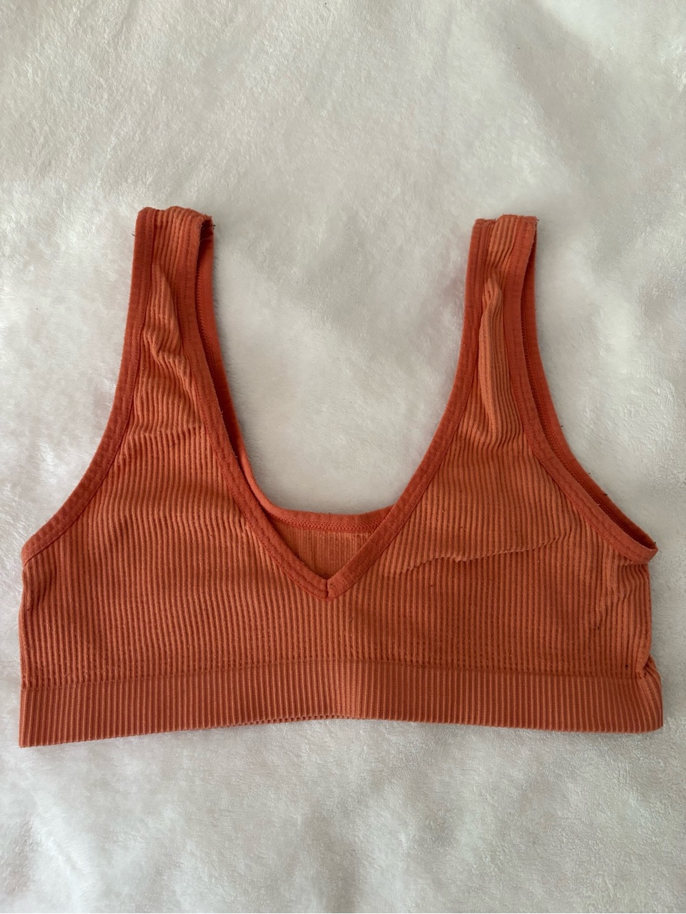 Colsie Orange V-Neck Bralette